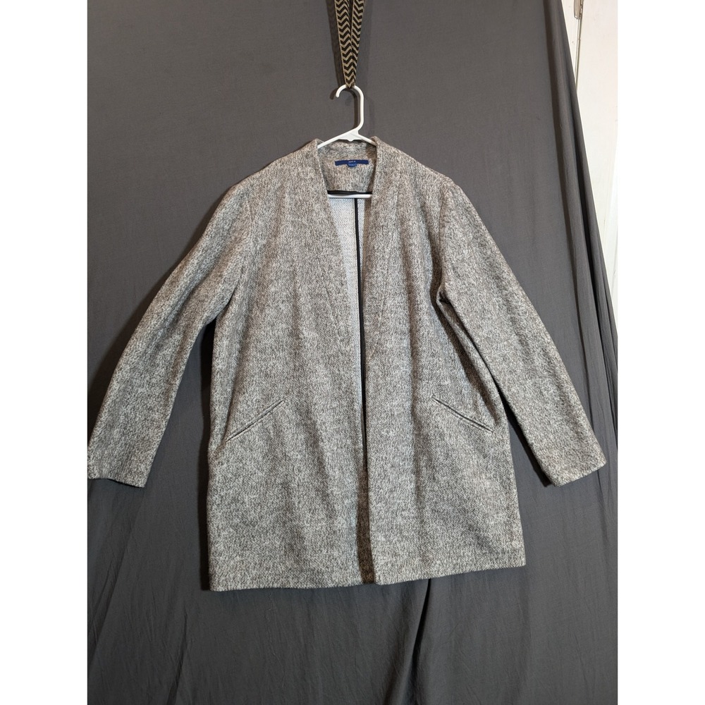 APT 9 Mens Textured Knit Open Front Blazer Jacket Size L Gray